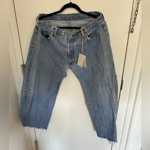 VINTAGE LASSO JEAN SLOUCH CROP CLASSIC FADED INDIGO